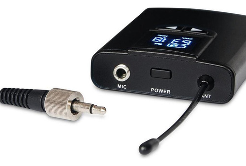 Uhf Inalámbrico Lavalier Micrófono Auricular Lapel Mic Usb