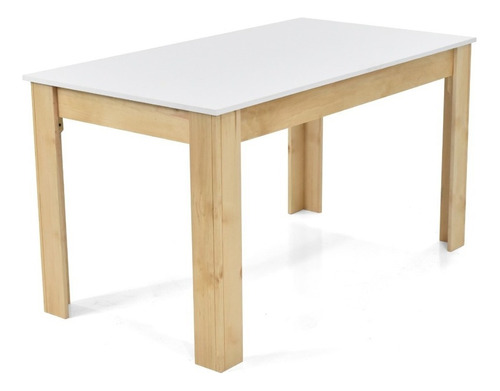 Mesa De Comedor Fraga 6 Puestos Patas Blanco/matiz