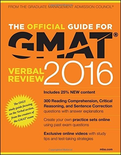 Book : The Official Guide For Gmat Verbal Review 2016 With.