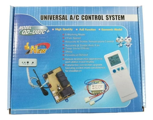 Control Universal Aire Acondicionado Qdu02c Led.