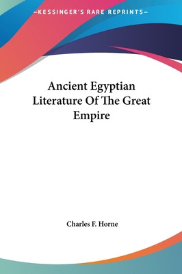 Libro Ancient Egyptian Literature Of The Great Empire - H...
