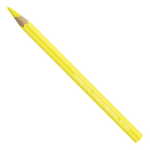 Lápis Maxi Jumbo Fluorescente Carandache 491 240 Amarelo