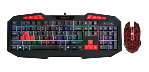 Combo Gaming Xtrike-me Mouse + Teclado Mk- 503 Luz Led Rgb 