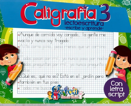 Caligrafia 3. Preescolar Letra Script - Gonzalez Varela, Qui