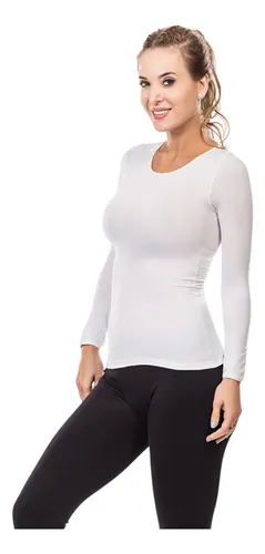 Camiseta termica top blanca mujer