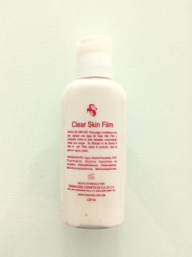 Imagen 2 de 2 de Clear Skin Film 60ml. Adhesivo Transparente Para Protesis.