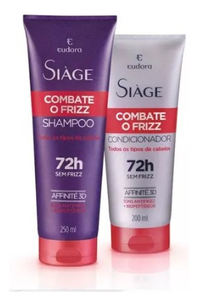 Kit Siage Combate O Frizz Shampoo 250ml+condicionador 200ml