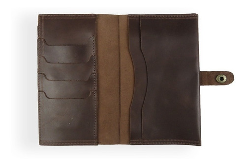 Billetera De Cuero Con Broche Grande