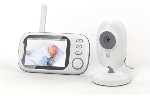 Baby Monitor ABM600 babá eletrônica sem fio com câmera noturna automática e sensor de temperatura Blanco 110V/220V