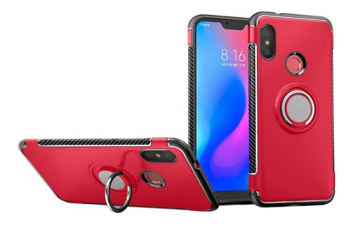 Funda Reforzada Anillo V1 Compatible Con Xiaomi Mi A2 Lite