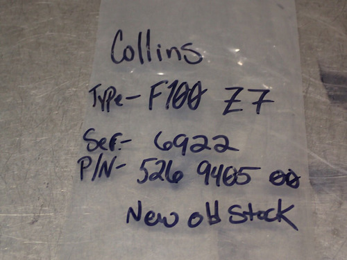 Collins Type F100 Z7 6922 526 9405 00 Mechanical Filter Zza