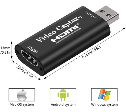 Capturadora Usb - Hdmi 1080p Hdmi Transmisión En Vivo