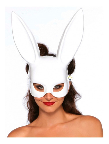 Mascara Conejo Mujer Media Cara Halloween Disfraz Pg395 