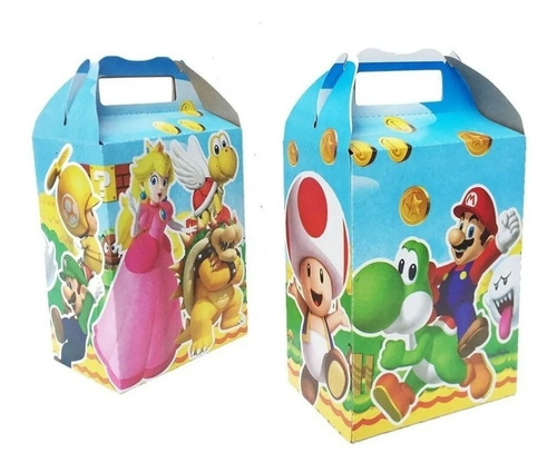 Mario Bros Nintendo Caja Dulcera 50 Piezas Para Tu Fiesta