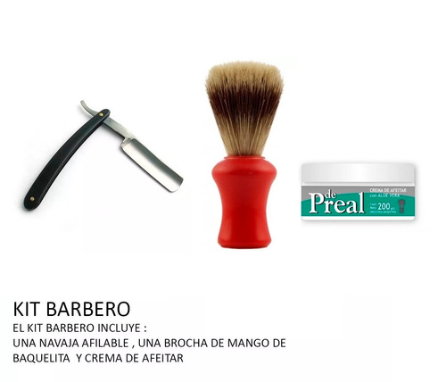 Kit Navaja Tradicional Afilable Gold Dollar Barbero Afeitar 