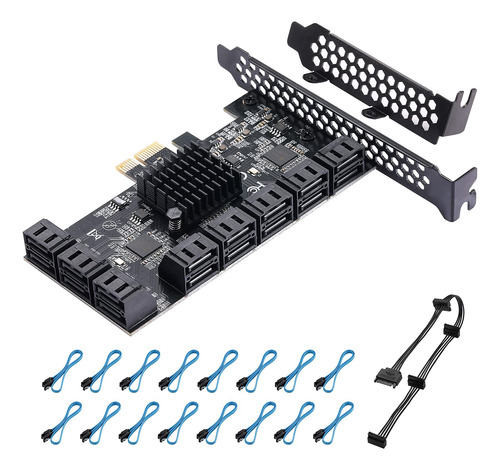 Beyimei Tarjeta Pcie Sata De 16 Puertos, Tarjeta Pcie Sata 3