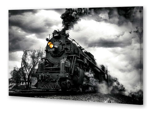 Cuadro 20x30cm Locomotora Trenes Ferrovias Anden Viaje P1