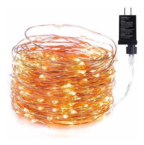 Luces Estilo Cadena Para Navidad Color Blanco Calido 120leds