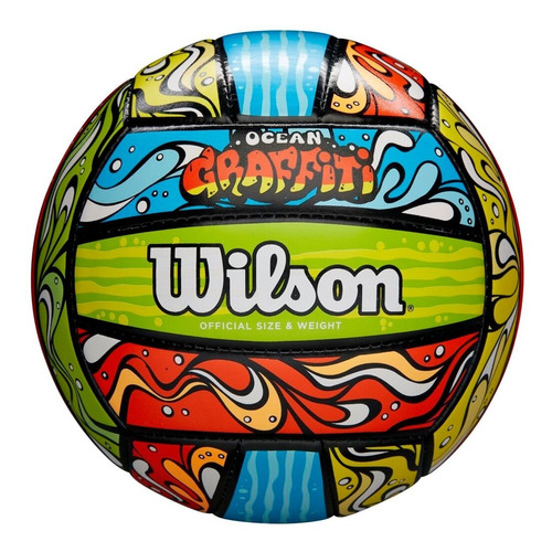 Balón De Voleibol Wilson Pelota De Volleyball Graffiti Ocean Color Verde Lima