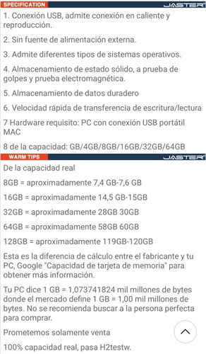 Mini Usb Metálica Microcontrolador Jaster Memoria 32gb