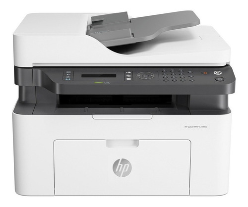 Imagen 1 de 4 de Impresora multifunción HP LaserJet 137fnw con wifi blanca y negra 110V - 127V