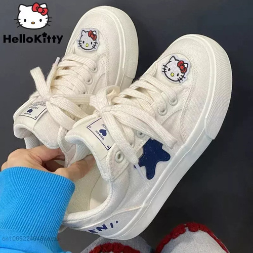 Zapatos De Lona Sanrio Hello Kitty, Zapatillas De Mesa