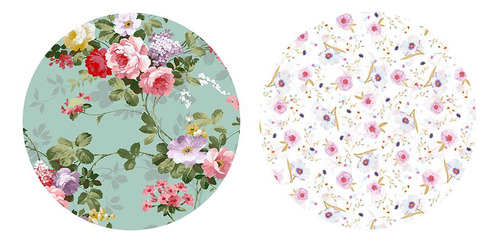 De Cocina De Mantel Elástico De 2 Piezas Con De Flores
