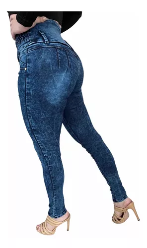Jeans Corte Colombiano Pantalon Mezclilla Stretch Majo