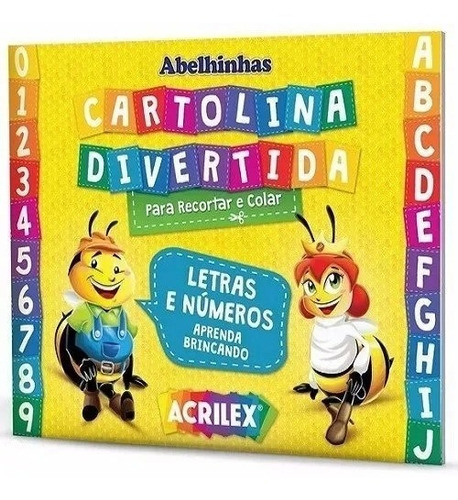 Cartolina Divertida Letras E Números P/ Recortar E Colar