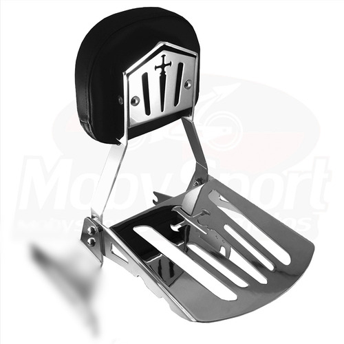 Sissy Bar Cromado Shadow 750 2011 Até 2014 Jj Custom Sbe-16