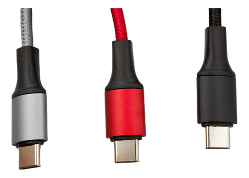 Cable Tipo C A Tipo C Con Adaptador Para Ip Varios Colores