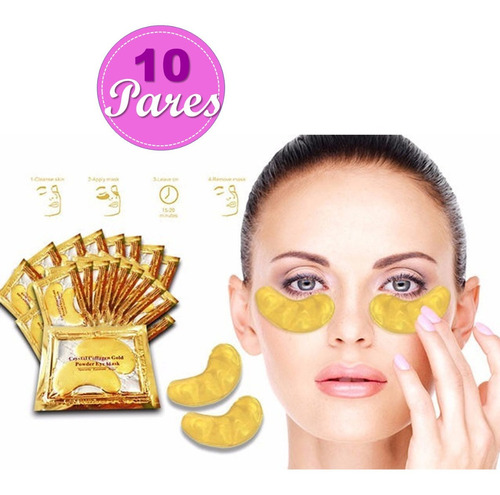 10 Colageno Ojos 24 K Oro Gold Ojeras Bolsas Antiarrugas 