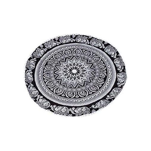 Funda De Cojín Grande Suelo De Elefante Hippie Mandala...