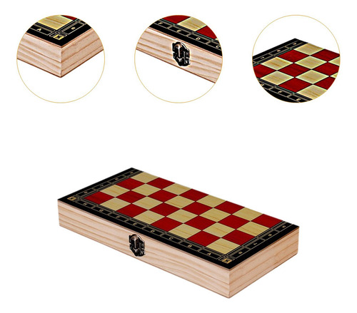 Juego De Ajedrez De Madera Plegable Juego De Mesa De