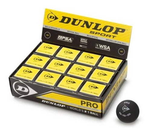 Caja 12 Pelotas Squash Dunlop Pro