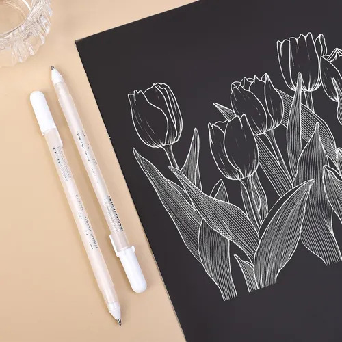 20* Canetas De Tinta Branca Para Canetas De Design De Ilustr