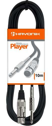 Cabo De Microfone Xlr / P10 Com 10 Metros Profissional 