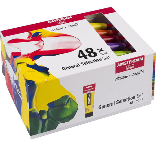 Pinturas Acrílicas En Kit Mate 48 Piezas