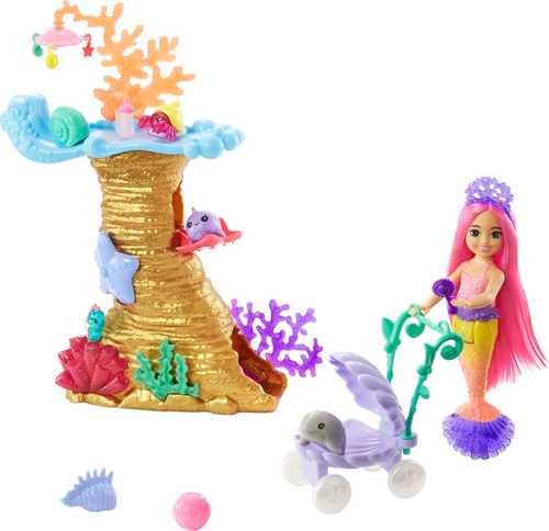 Sirena Barbie Nurturing Playset, Muñeca De Sirena Chelsea Co