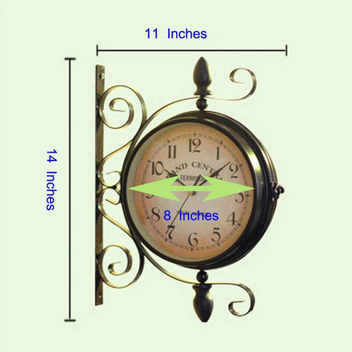 Reloj De Estación Retro 8 Pulgadas Marca Sin Especificar Mod Color De La Estructura Color Del Fondo