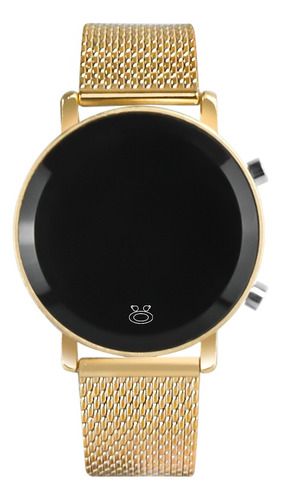 Relógio Feminino Digital Led Dourado Silicone