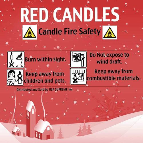 100 Velas Rojas A Granel Para Árbol De Navidad, Decoraciones