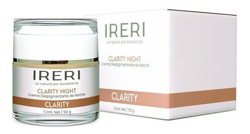 Imagen 1 de 9 de Crema Facial Aclarante Despigmentante Antimanchas De Noche Para Todo Tipo De Piel Con Manchas O Decolorada Línea Clarity Ireri ®