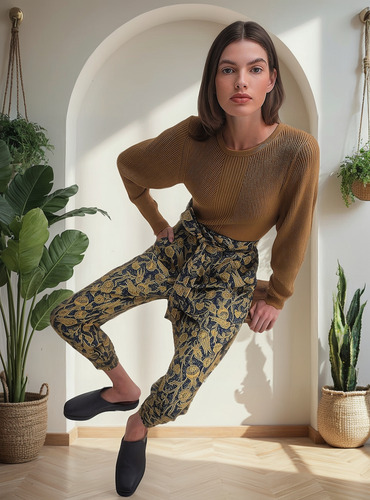Pantalón Alika María Cher Estampado T2 C/cinto