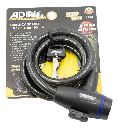 Cable Candado Adir Pza