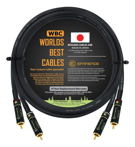 Cable De Audio Rca Worlds Best Cables 4.5ft Alta Definición