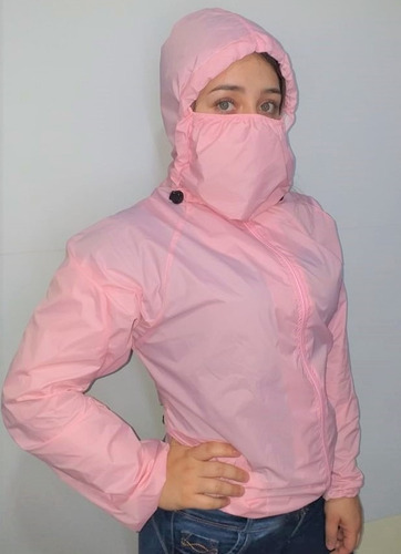 Chaqueta Impermeable Con Tapabocas Incorporado-rompevientos