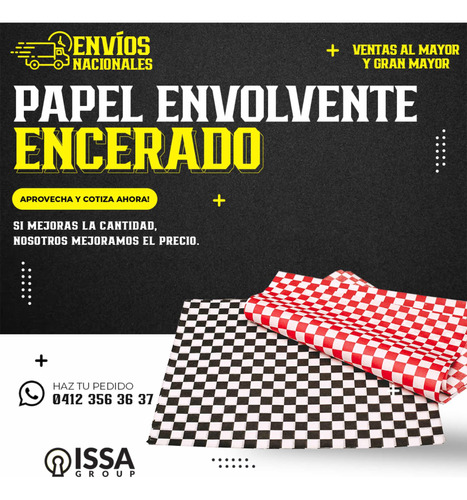 Papel Encerado Envolvente 40x30 Cm 500 Und