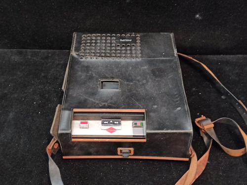 Antiguo Grabador Reproductor Con Micrófono Philips Vintage 