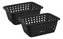 Comprar Set 2 Canastos Cesto Organizador Calado 5,2 Lts. Sanremo 